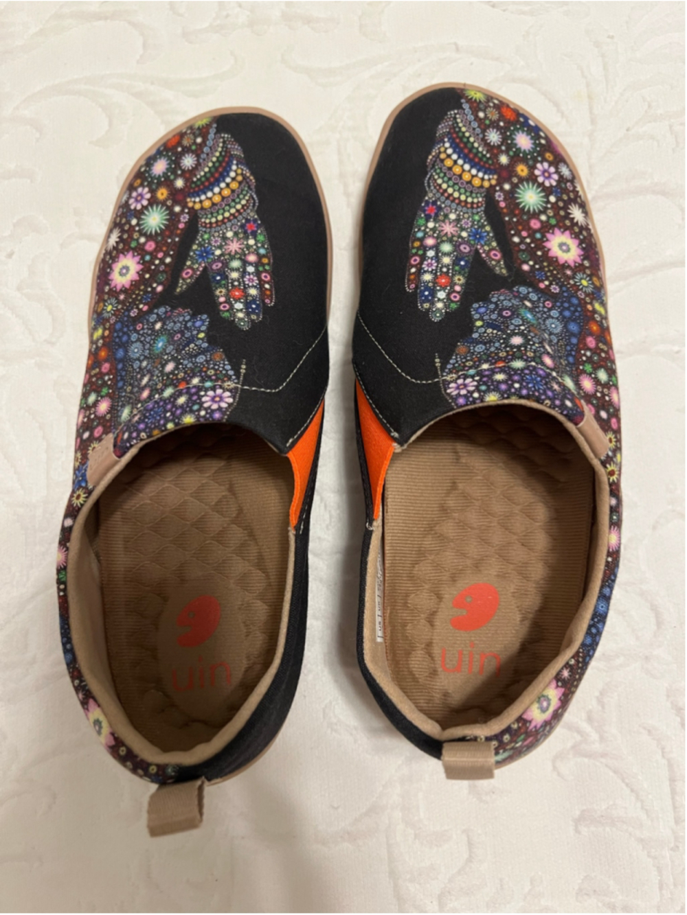Women's UIN Pray for Goodness Canvas Slip-On Shoes Size 7